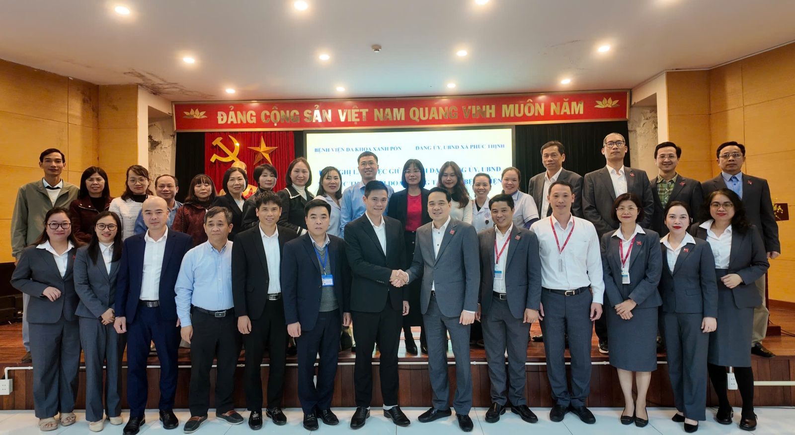 Bệnh viện Đa khoa Xanh Pôn làm việc với xã Phúc Thịnh, tiếp tục nhân rộng mô hình 3S hỗ trợ y tế cơ sở